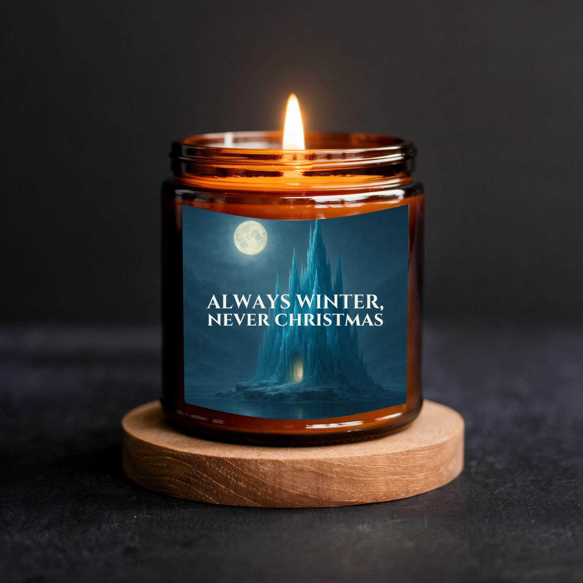 Always Winter, Never Christmas | 8 oz Soy Candle | Eucalyptus, Lavender & Pine | Handmade in Greenville, SC