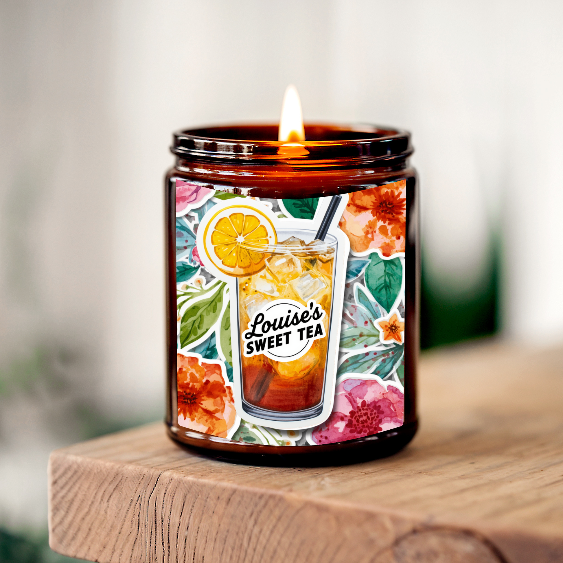 Louise's Sweet Tea | 8 oz Soy Candle | Sweet Tea Scent | Handmade in Greenville, SC