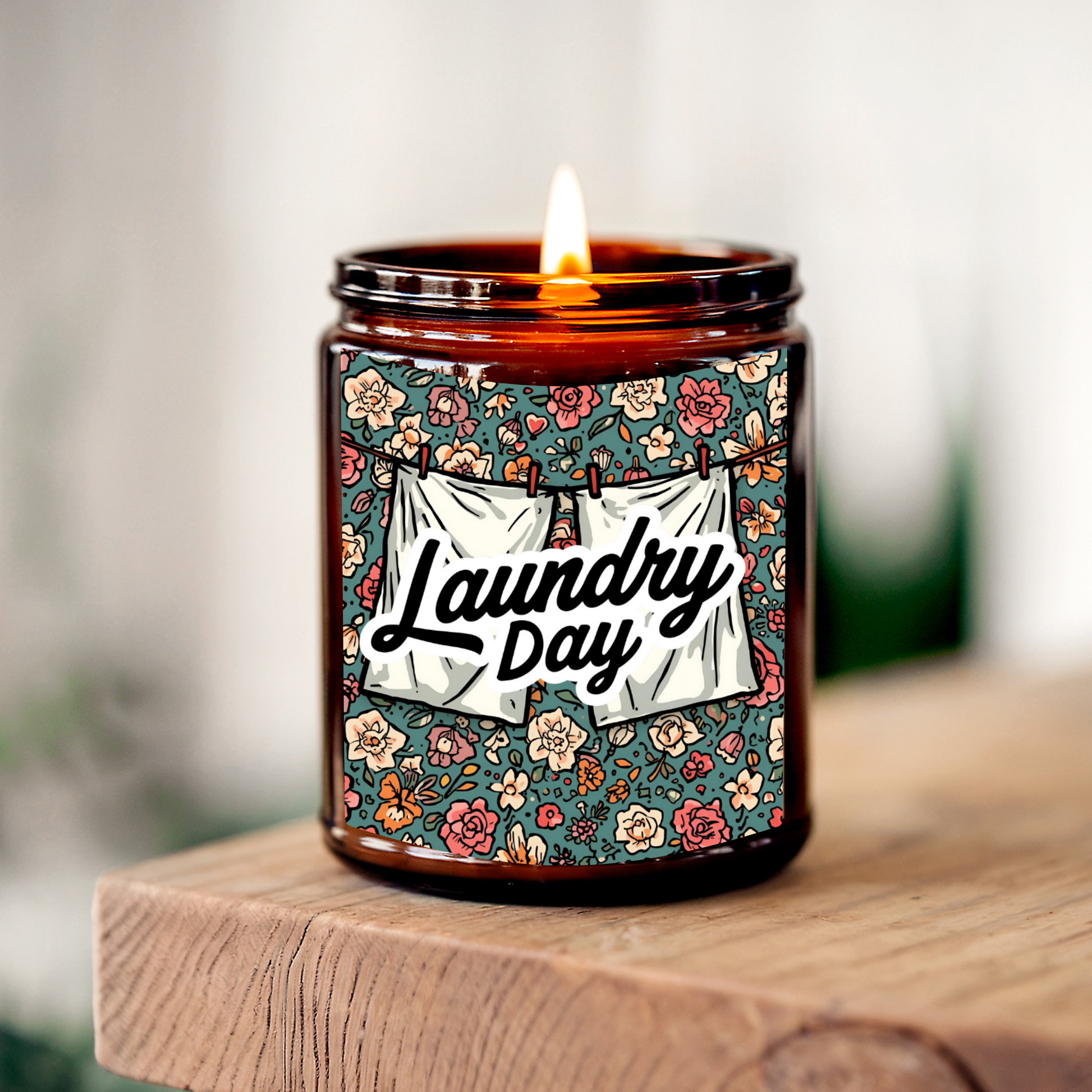 Laundry Day | 8 oz Soy Candle | Fresh Linen | Odor Eliminator | Handmade in Greenville, SC