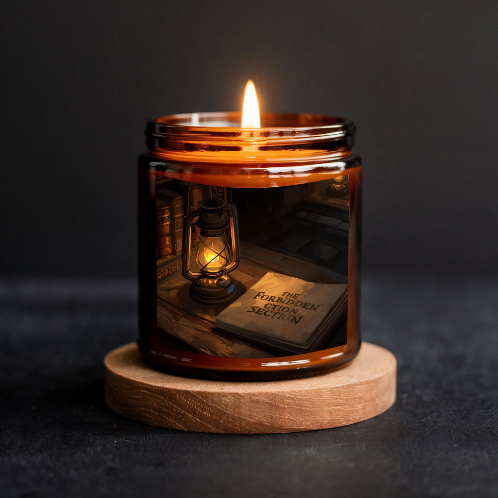 Restricted Section | 8 oz Soy Candle | Teakwood, Leather &amp; Cedar | Handmade in Greenville, SC