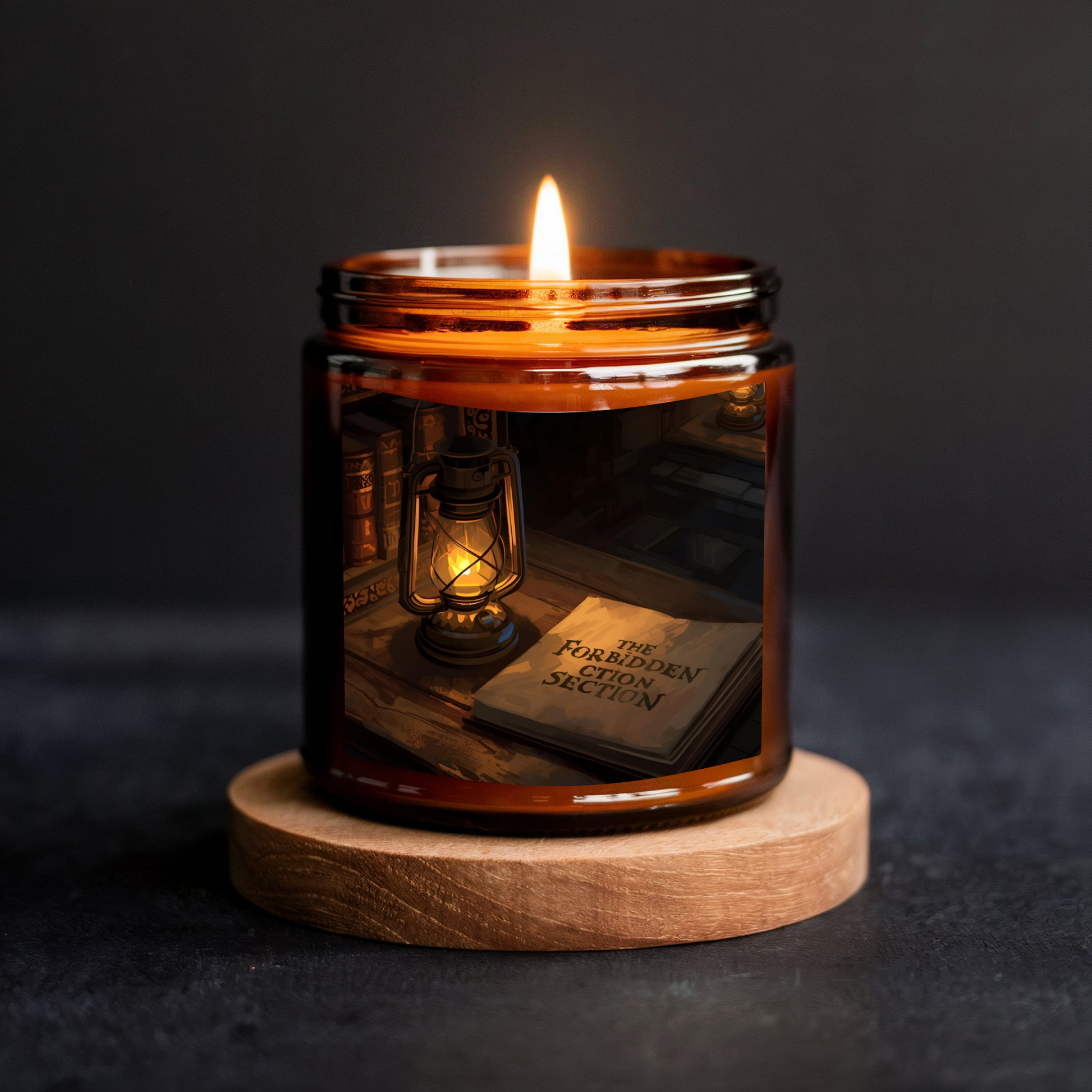 Restricted Section | 8 oz Soy Candle | Teakwood, Leather &amp; Cedar | Handmade in Greenville, SC