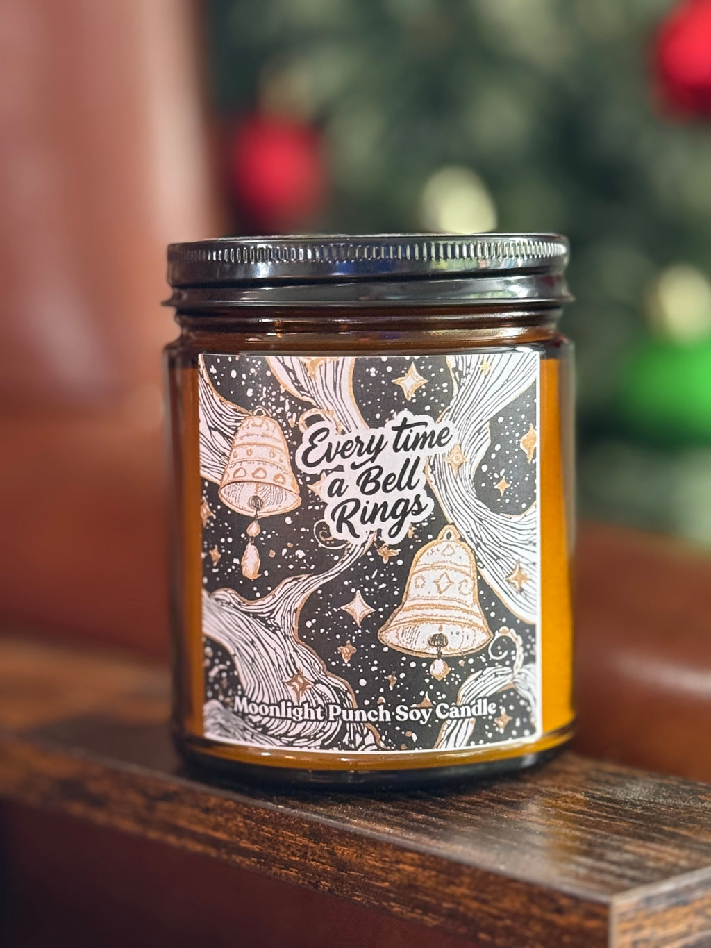 Every Time A Bell Rings – Moonlight Punch Scented 8 oz Soy Candle – Hand-Poured in Greenville, SC