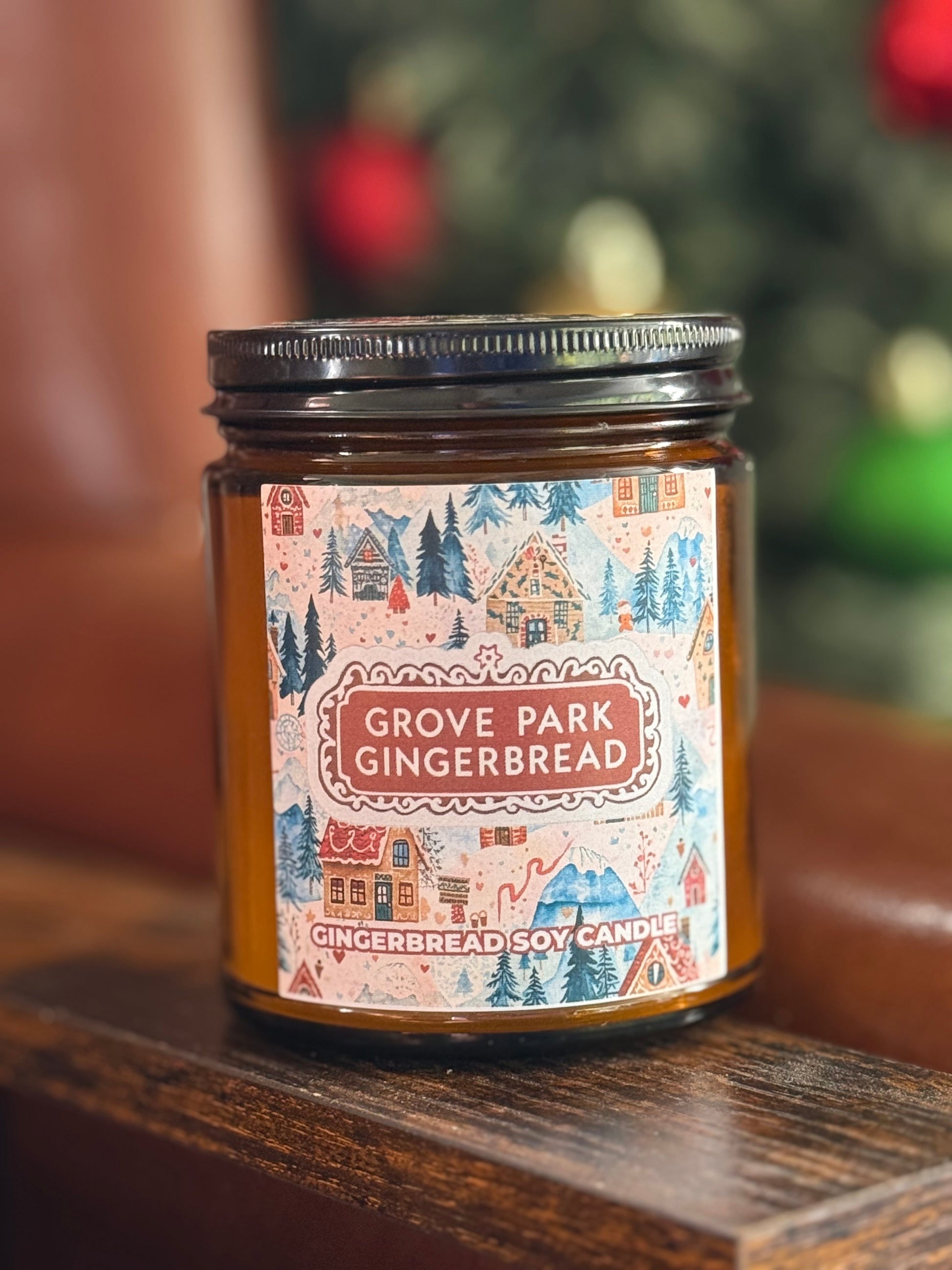 Grove Park Gingerbread – 8 oz Soy Candle – Hand-Poured in Greenville, SC