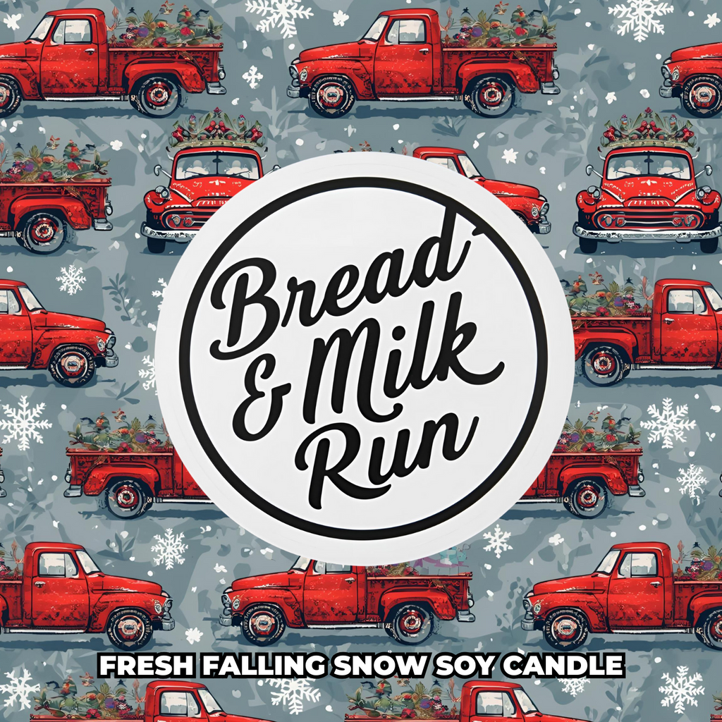 Bread and Milk Run – Woodland Snow Scented 8 oz Soy Candle – Hand-Poured in Greenville, SC