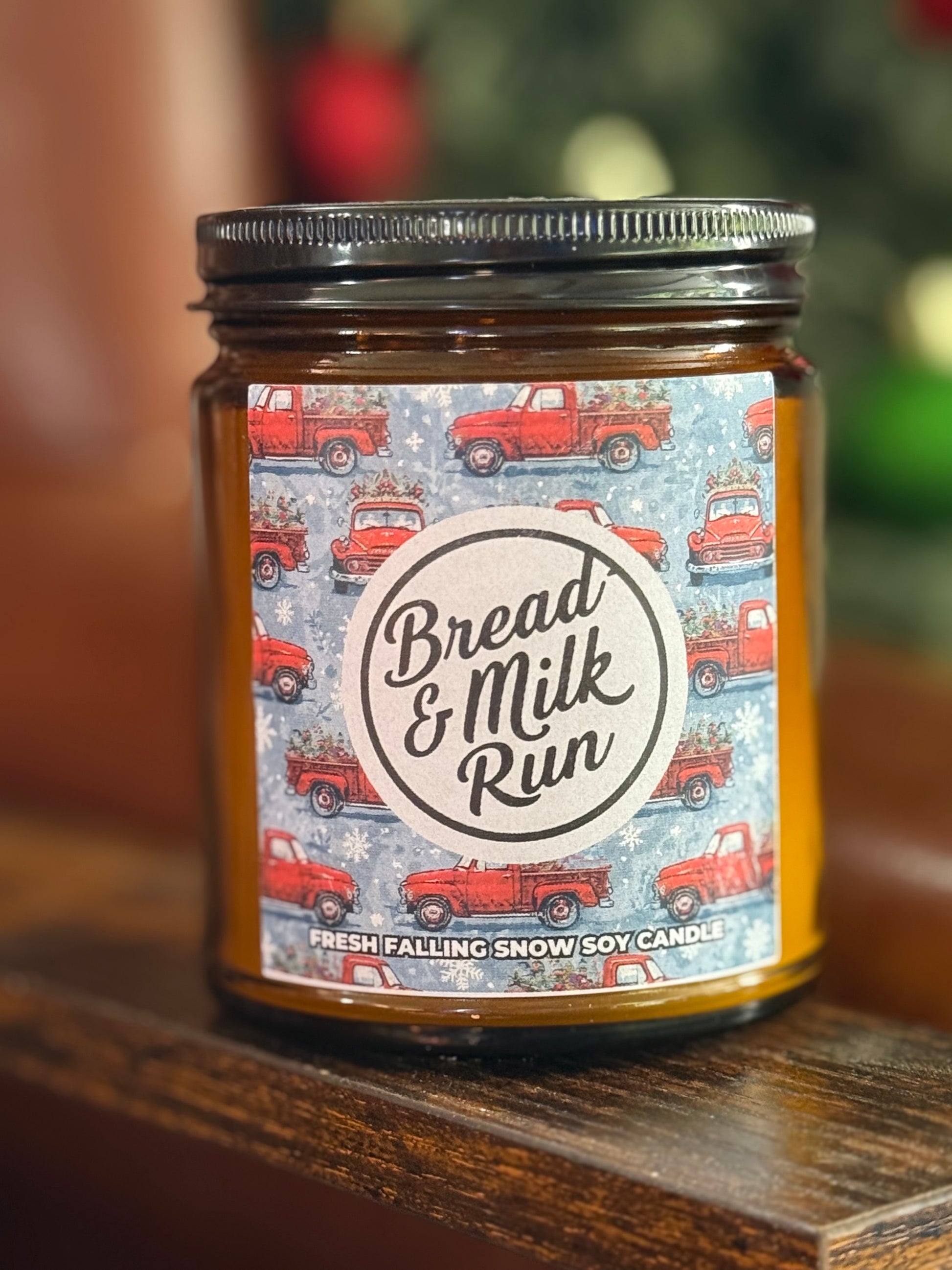 Bread and Milk Run – Woodland Snow Scented 8 oz Soy Candle – Hand-Poured in Greenville, SC