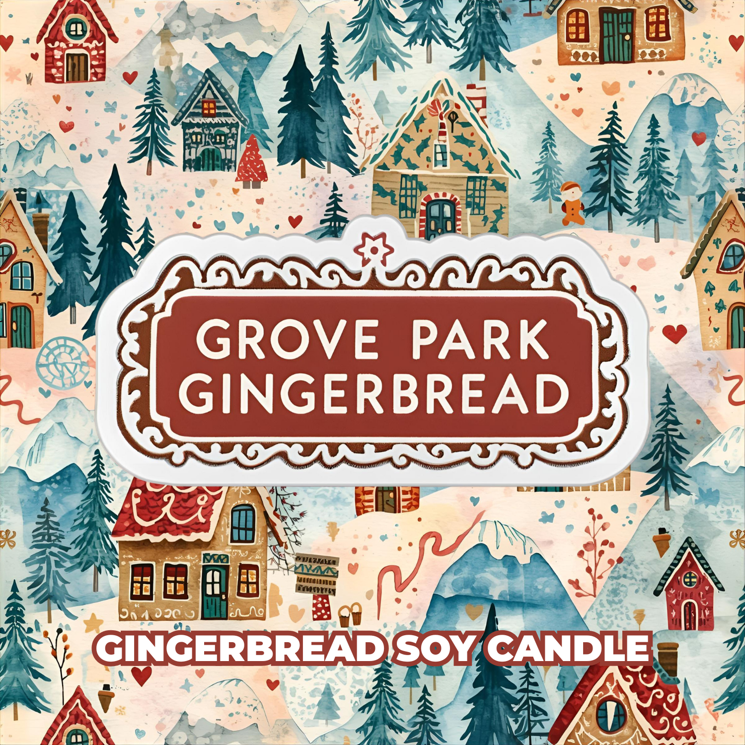 Grove Park Gingerbread – 8 oz Soy Candle – Hand-Poured in Greenville, SC