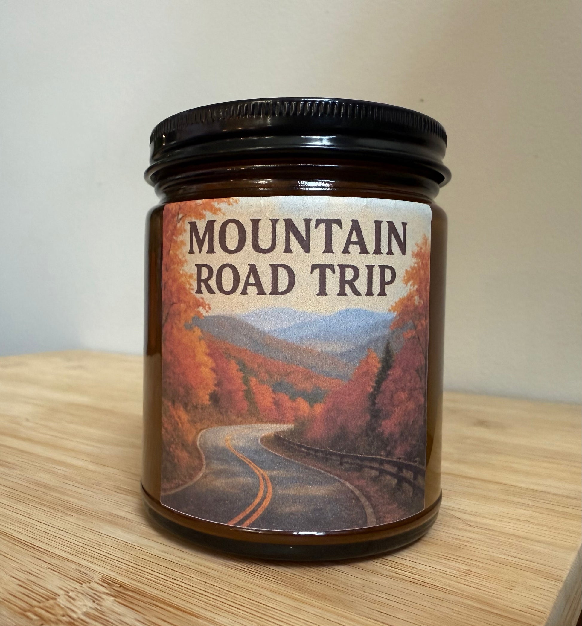 Mountain Road Trip - Falling Leaves Scented 8 oz Soy Candle - Hand-Poured in Greenville, SC