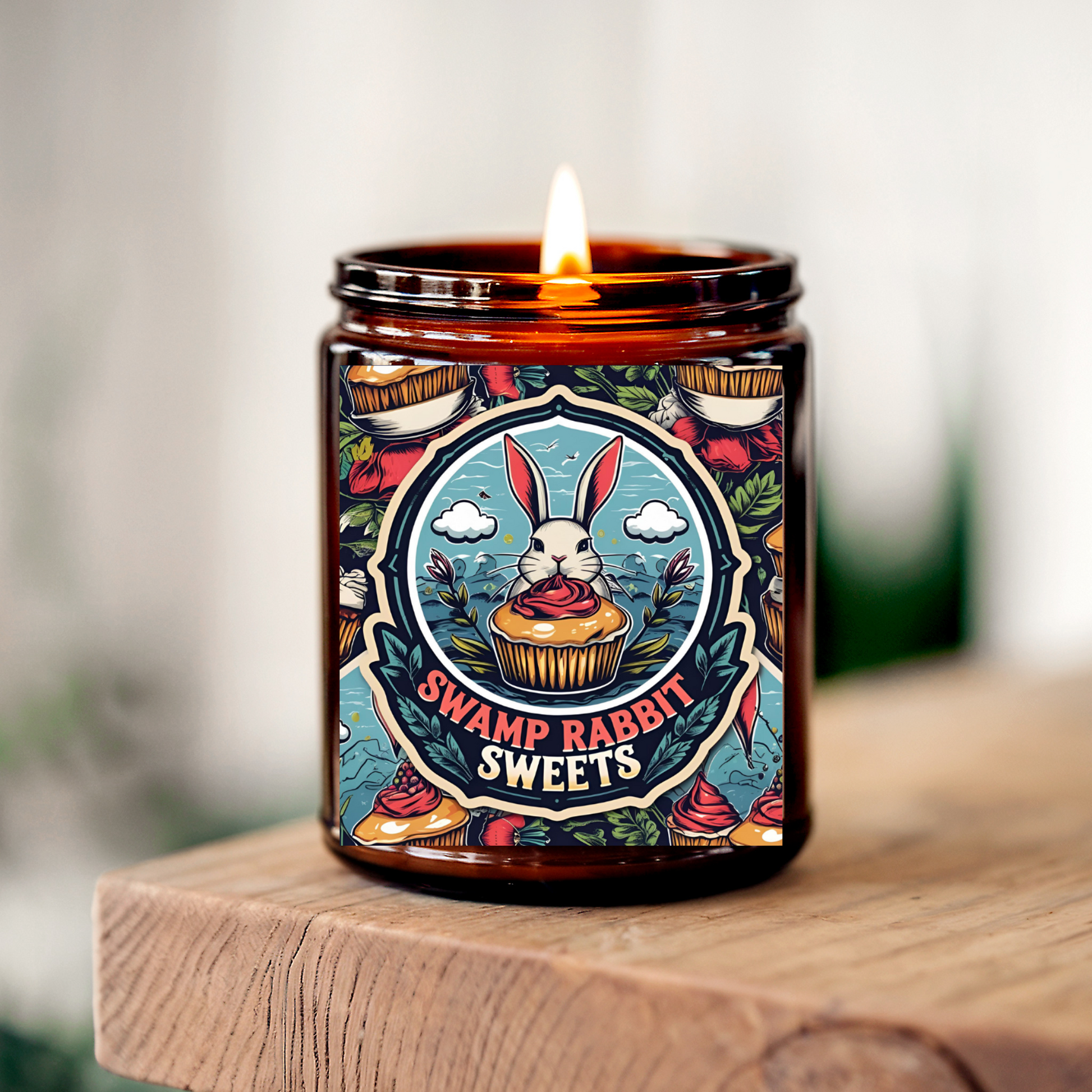 Swamp Rabbit Sweets Candle – Vanilla Scented 8 oz Soy Candle