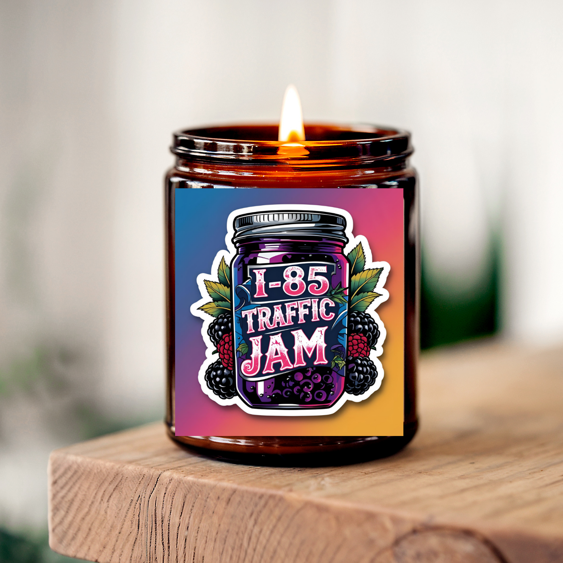 I-85 Traffic Jam Candle – Blackberry Scented 8 oz Soy Candle
