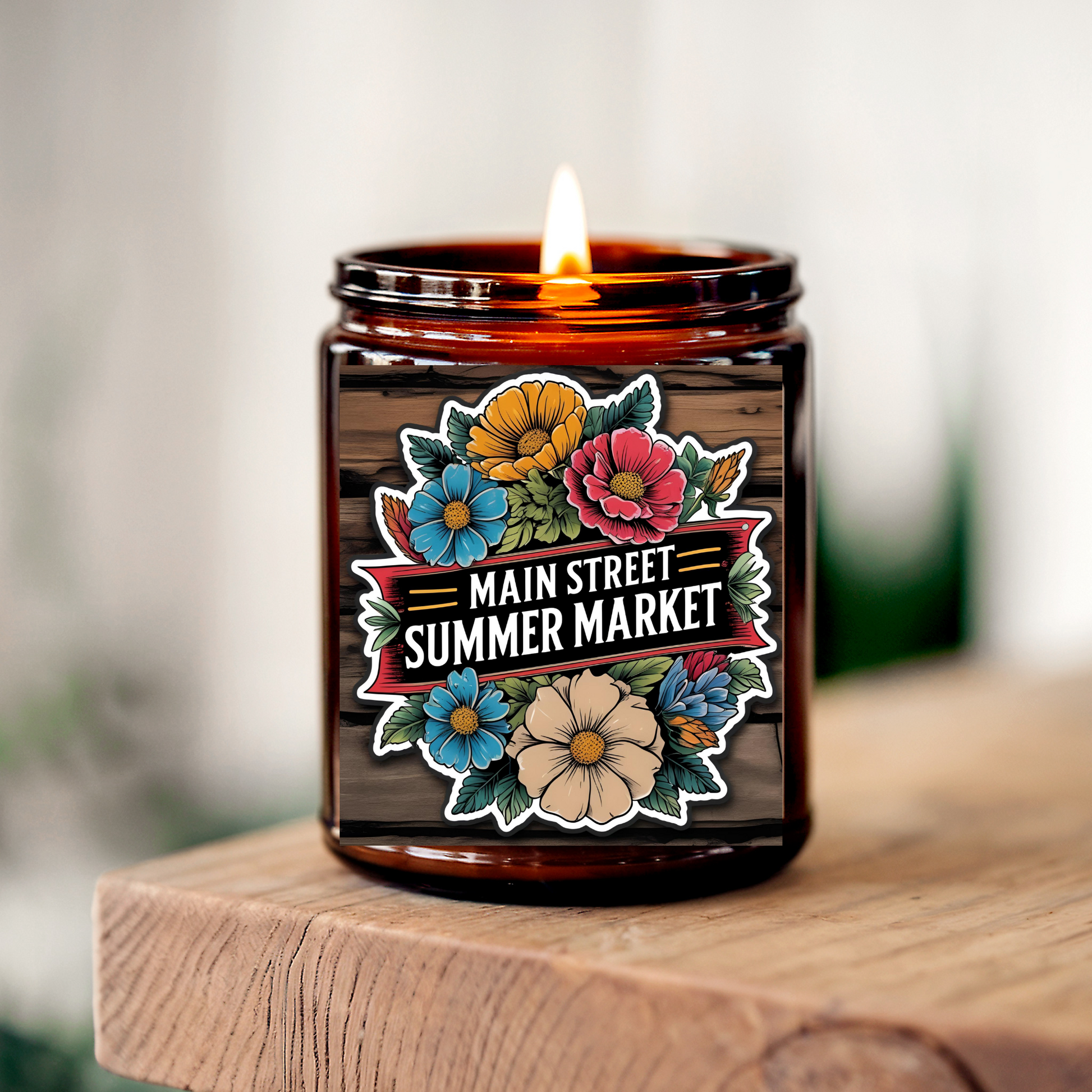 Main Street Summer Market Candle – Lavender Scented 8 oz Soy Candle