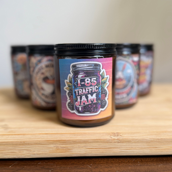 I-85 Traffic Jam Candle – Blackberry Scented 8 oz Soy Candle