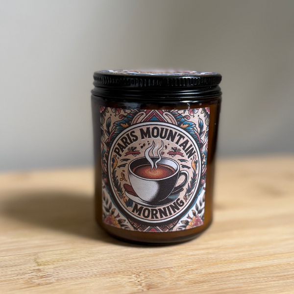 Paris Mountain Morning Candle – Coffee Scented 8 oz Soy Candle