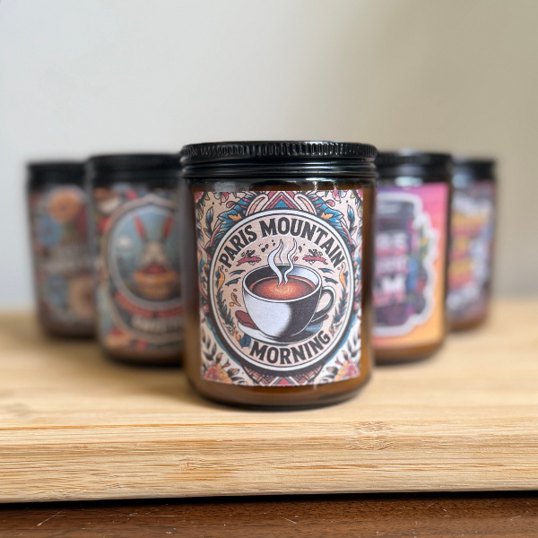 Paris Mountain Morning Candle – Coffee Scented 8 oz Soy Candle