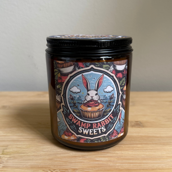 Swamp Rabbit Sweets Candle – Vanilla Scented 8 oz Soy Candle